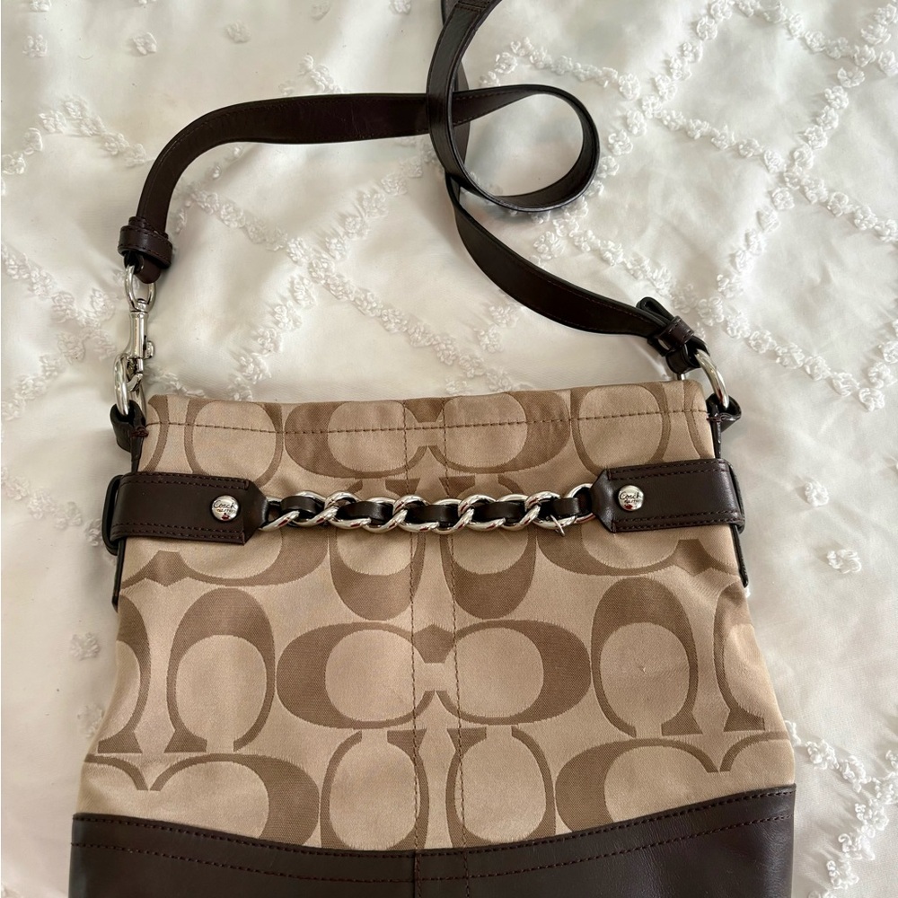 Brown Coach Designer Shoulder Bag